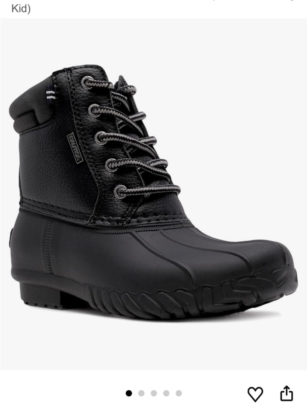 Nautica Kids Duck Boots Waterproof Rain Snow Boots Insulated Winter Boots